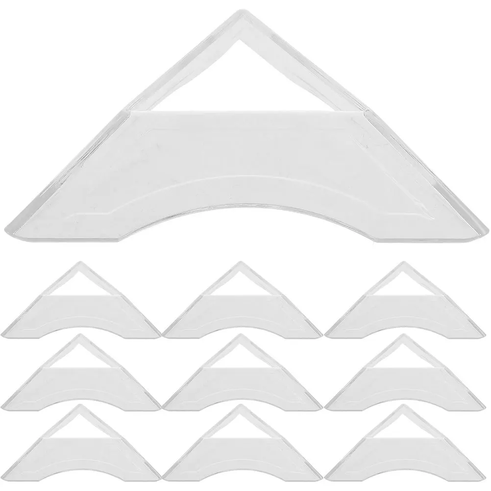 

30pcs Base Transparent Plastic Triangle Stand Speed Puzzle Display Holder Kids Organizer Pedestal Tripod Frame