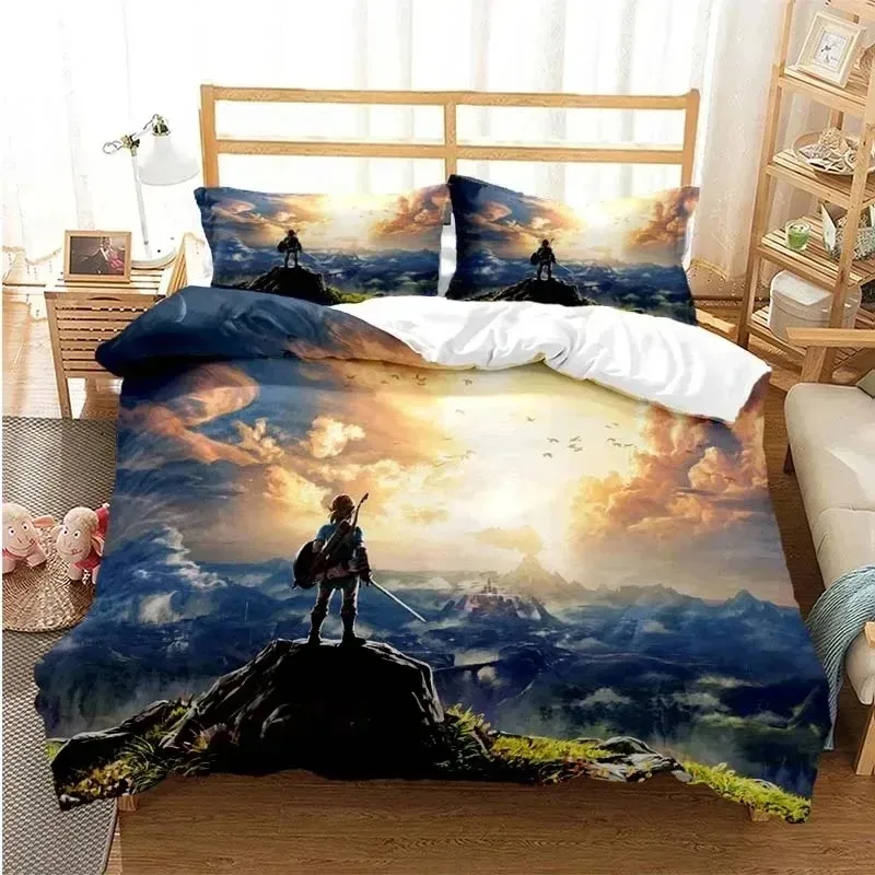 Cartoon Zeldas Series Bedding Set Duvet Cover Bed Set Quilt Cover Pillowcase Comforter king Queen Boys Adult Bedding Set