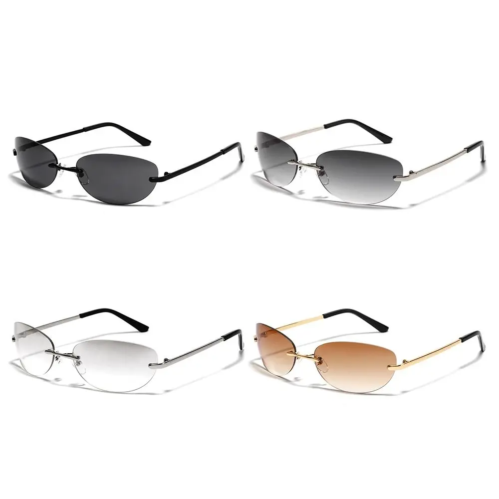 

Очки без оправы Солнцезащитные очки Y2K с запахом 2000-х годов Солнцезащитные очки в стиле панк Солнцезащитные очки