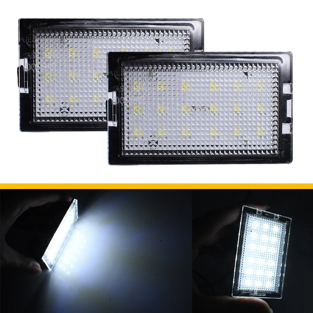 2 Pcs LED 12V Car License Plate Light For Land Rover Discovery 3 4 LR3 LR4 Freelander 2 LR2 Range Rover Sport Auto Number Lamp