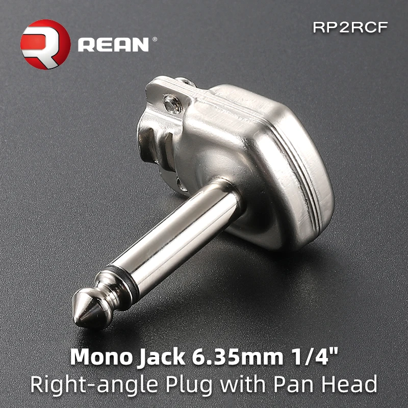 Oryginalny Neutrik's REAN 1/4 "Jack 6,35 mm płaski naleśnik kątowy Mono TS kabel gitarowy węże linie złącza elektryczne wtyczka