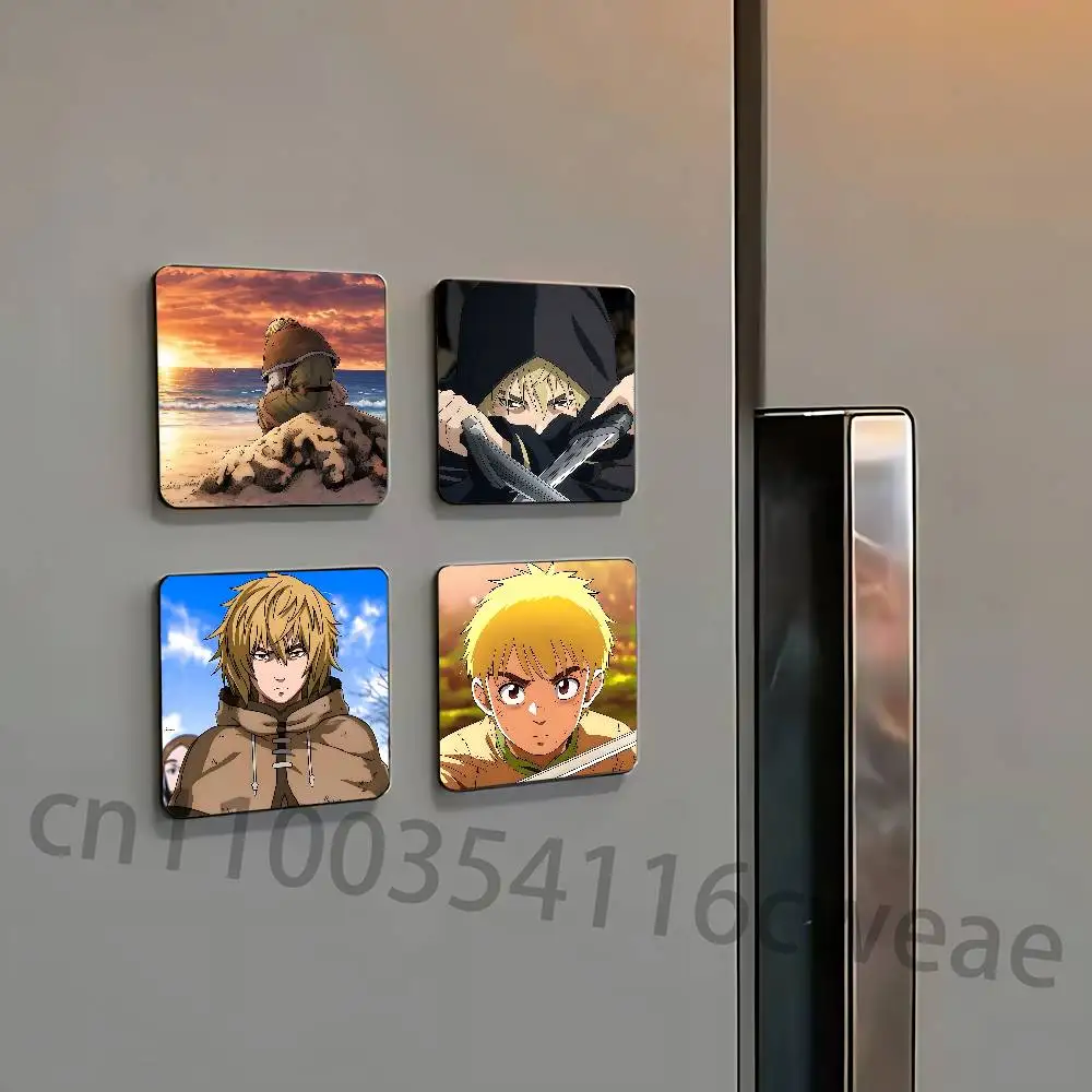 Anime V-VINLAND SAGA Fridge Magnets Refrigerator Card Kitchen Metal Icebox Cabinet Magnetic Cards