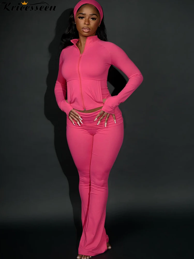

Kricesseen спортивная куртка для йоги на молнии с длинными рукавами + брюки с высокой талией, комплект женских спортивных костюмов, комбинезоны для фитнеса и тренировок, одежда из 3 предметов