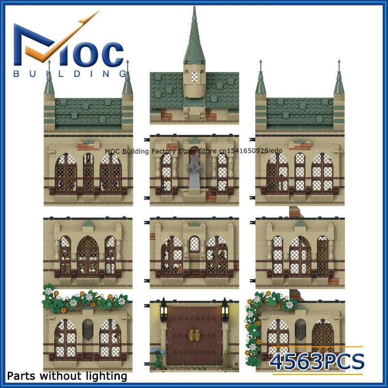 MOC Building Blocks famoso film stile modulare architettura modello castello personalizzato fai da te assemblare mattoni collezione di giocattoli creativi regalo