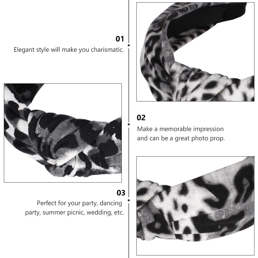 

4 шт., леопардовая повязка для волос, элегантные шикарные повязки на голову для вечеринки, свадьбы, пикника, аксессуары для волос, модная повязка на голову