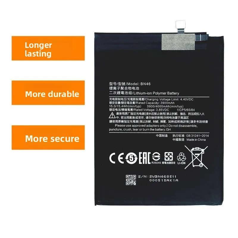BN46 LONG for Xiaomi Redmi 7/Note 8T/Note8 Phone Battery  High Quality High Capacity Replacement Bateria Grade A Cell with Tools view 2