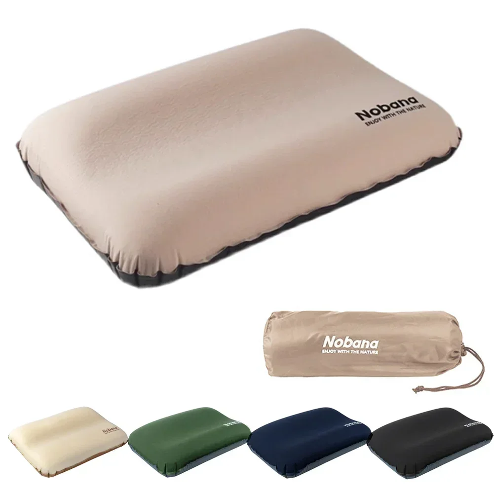 Camping Self Inflating Pillow Ergonomics Sponge Pillow Soft Comfortable Outdoor Automatic Inflatable Pillow Nap Pillow