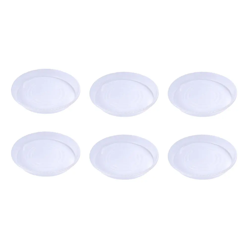

6pcs Plastic Flower Pot Tray Large Saucer for Indoor Plant Pots Round Garden Decor Durable Smooth Unique Practical