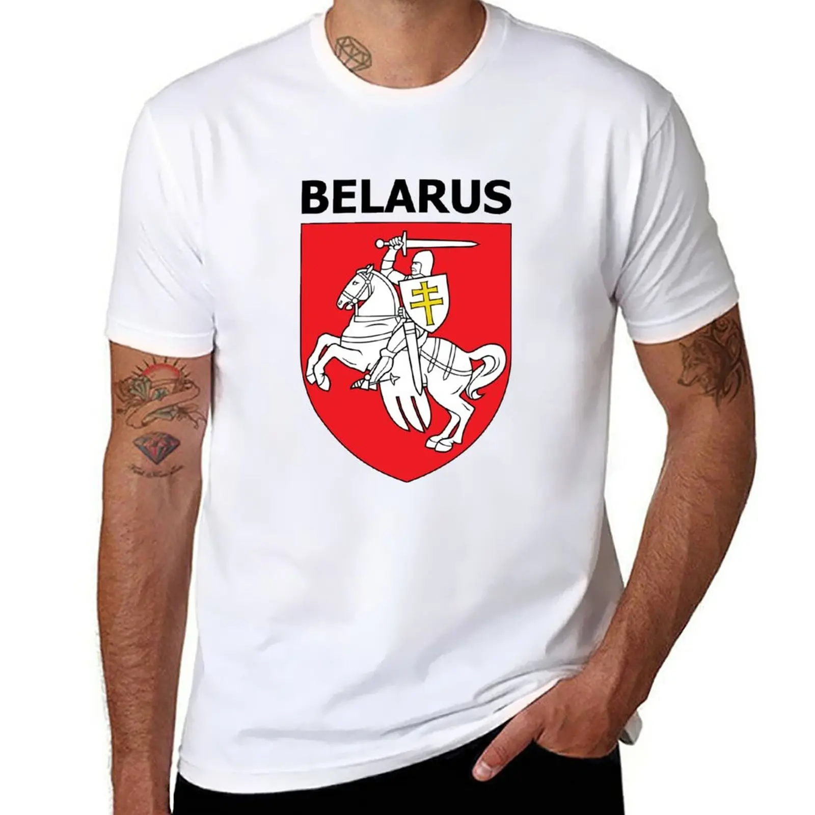 

New Pagonia Classical National Belarussian Belarus Gerb Emblem T-Shirt boys t shirts hippie clothes t shirt men