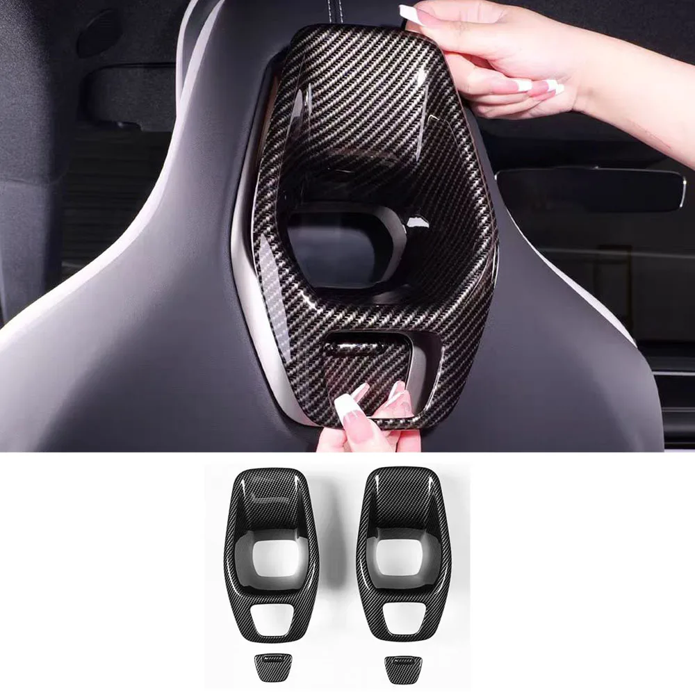 

Для Xiaomi YU7 2025, декоративная рамка для спинки сиденья, украшение для подголовника сиденья, рама из углеродного волокна с рисунком, аксессуары для интерьера