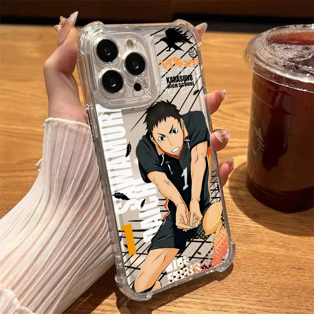 Haikyuu Oya Volleyball Handyhülle für iPhone 18 17 Air 16 15 14 Plus 13 12 Mini 11 Pro Max Weiche Dünne Transparente Hülle – Detail 14