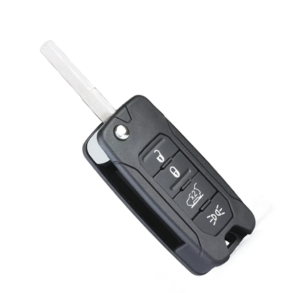 YOCASTY  Keyless Remote Flip Key 433.92MHz 4A /48Chip SIP22 Blade For 2016 2017 2018 Jeep Renegade RX2RKEL9 2ADFTFI5AM433TX