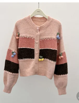 

New autumn and winter internet celebrity strawberry cardigan for women