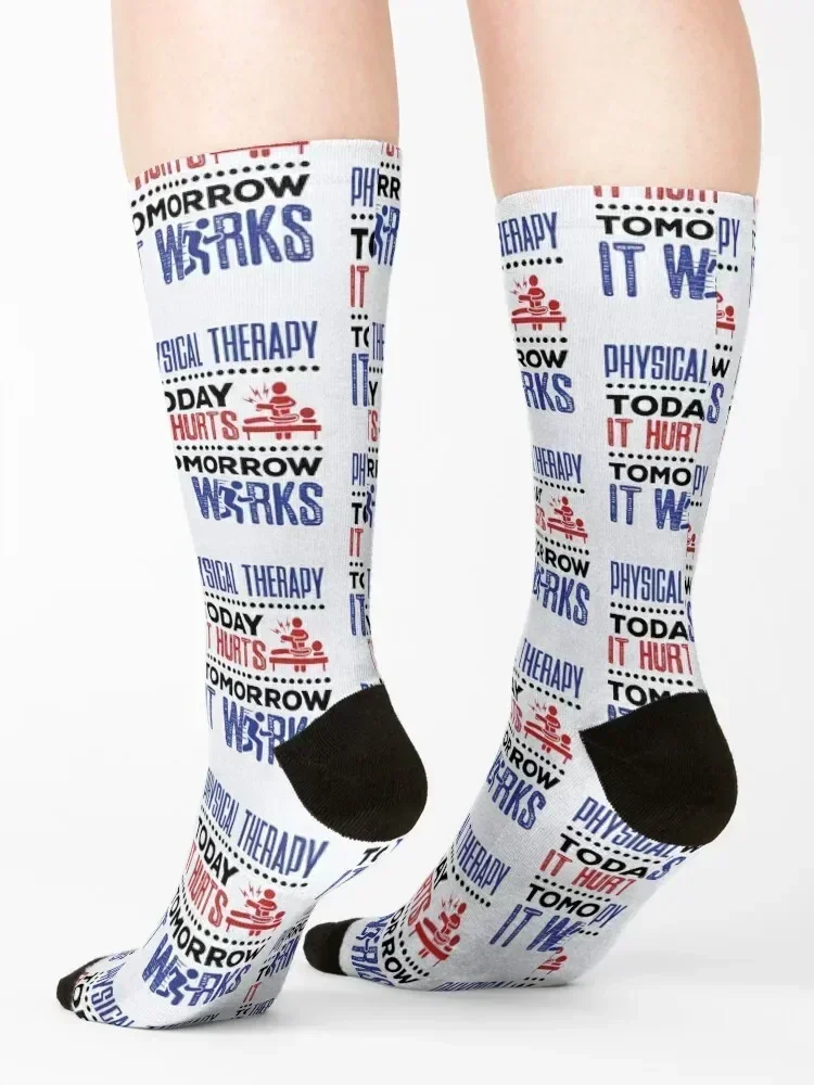 Physical Therapy Today It Hurts Tomorrow It Works Socks winter thermal fashionable designer essential Socks Women Men's