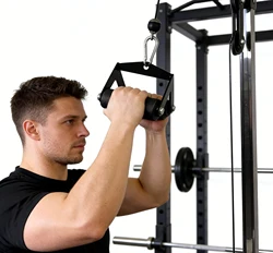 Home Gym Multi-Grip Attachments - Upgraded V Bar & Double D Handle for Lat Pulldown & Rowing