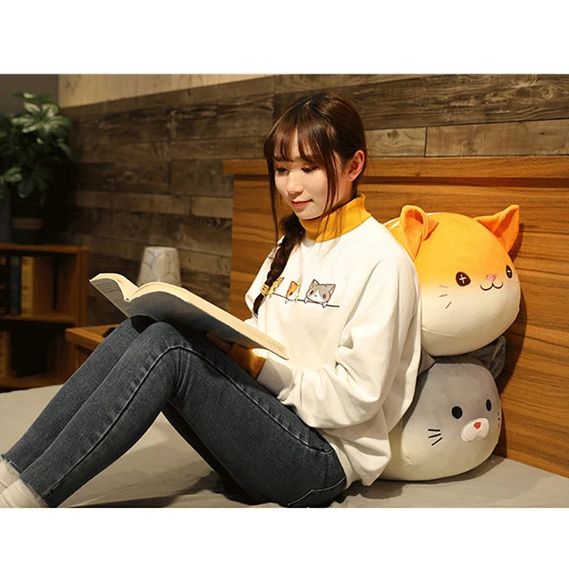 Children's Simulation Bread Cat-Shaped Plush Toy Sofa Car Decoration Girl Gift Cat Pillow Doll Happy Birthday