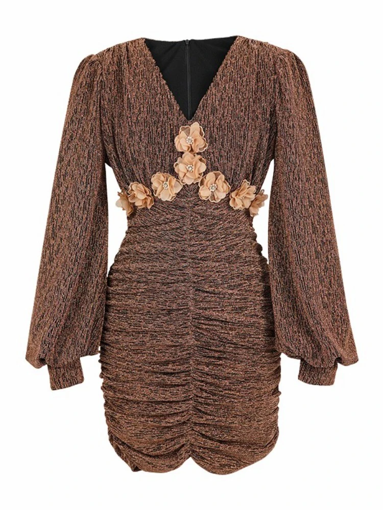 Mode Damen Stretchy Sparkly Helle Seide Abend Kurze Kleider Frauen Sexy V-ausschnitt Dünne Mini Party Prom Kleid Mujer Vestidos