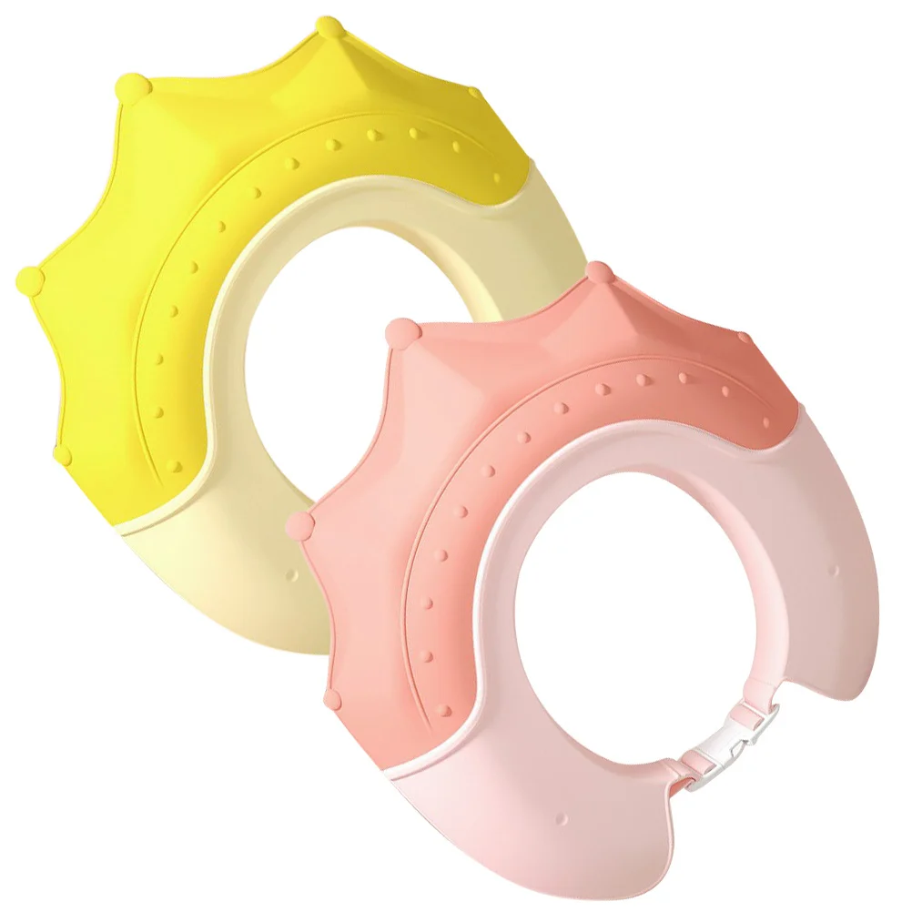 2 szt. Wodoodporny kapelusz do kąpieli dla niemowląt z motywem kreskówkowym, chroniący oczy i twarz przed wodą.