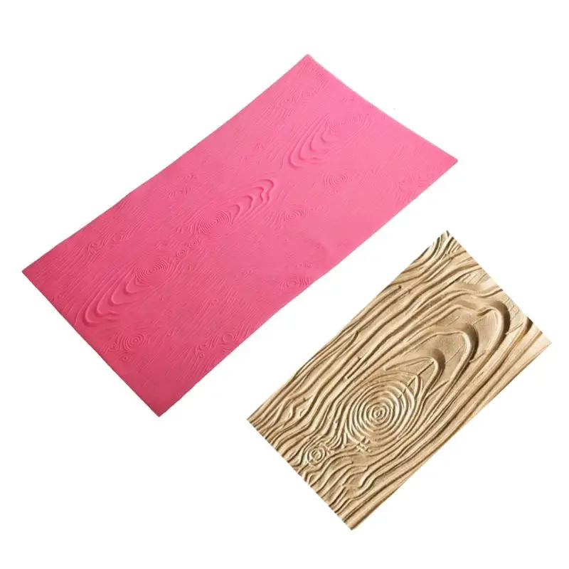 Tree Bark Texture Silicone Mold Cake Fondant for Impression Mat Pad Decorating