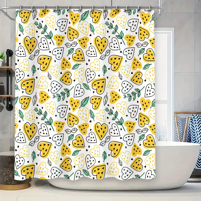 

Декор занавески для ванной комнаты в форме сердца с принтом сыра Водонепроницаемые занавески для душа разных размеров для украшения дома.