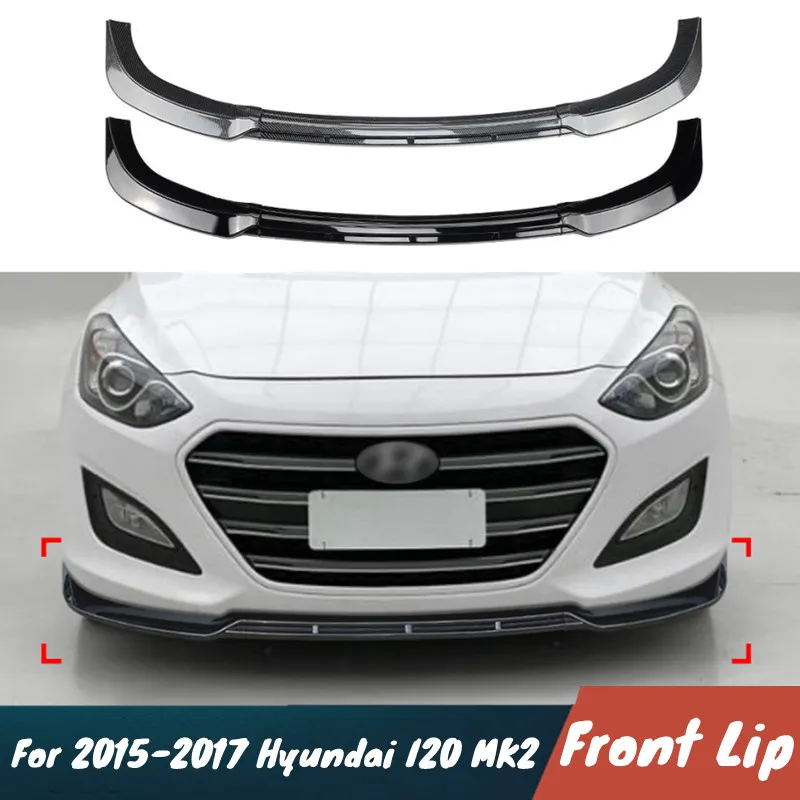 

For 2015-2017 Hyundai I20 MK2 Car Front Bumper Splitter Lip Chin Spoiler Body Kit Protector Guard Exterior Accessoriees
