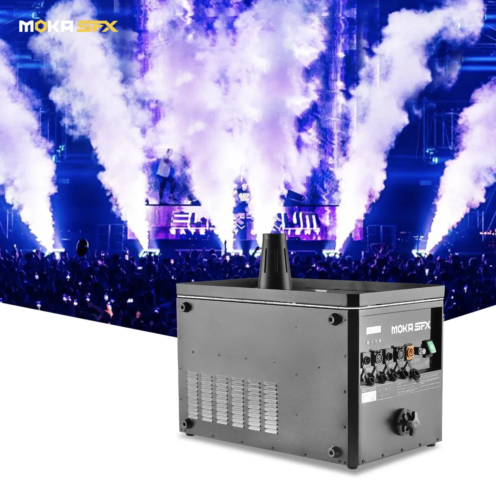 MOKA SFX MK-F02 4000W 12m outdoor led remote dmx 512 jet stage fog smoke machine equipment for dj parties stage concert event