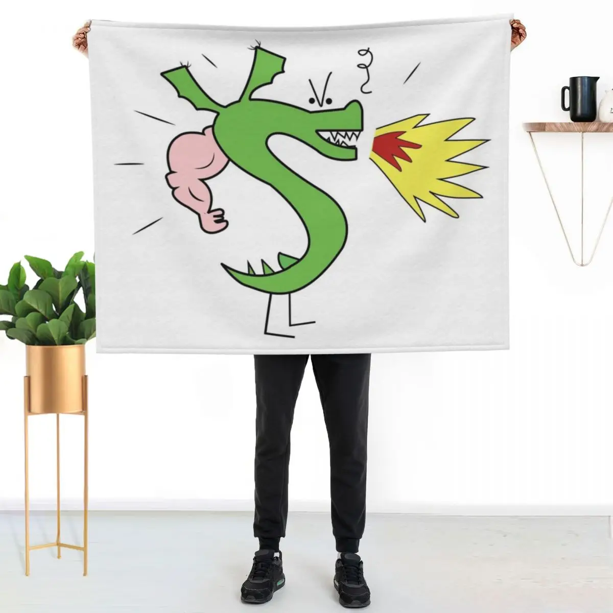 

Trogdor Cute Dragon Homestar Runner Throw Blanket Air Conditioner Soft Blanket for Office Home