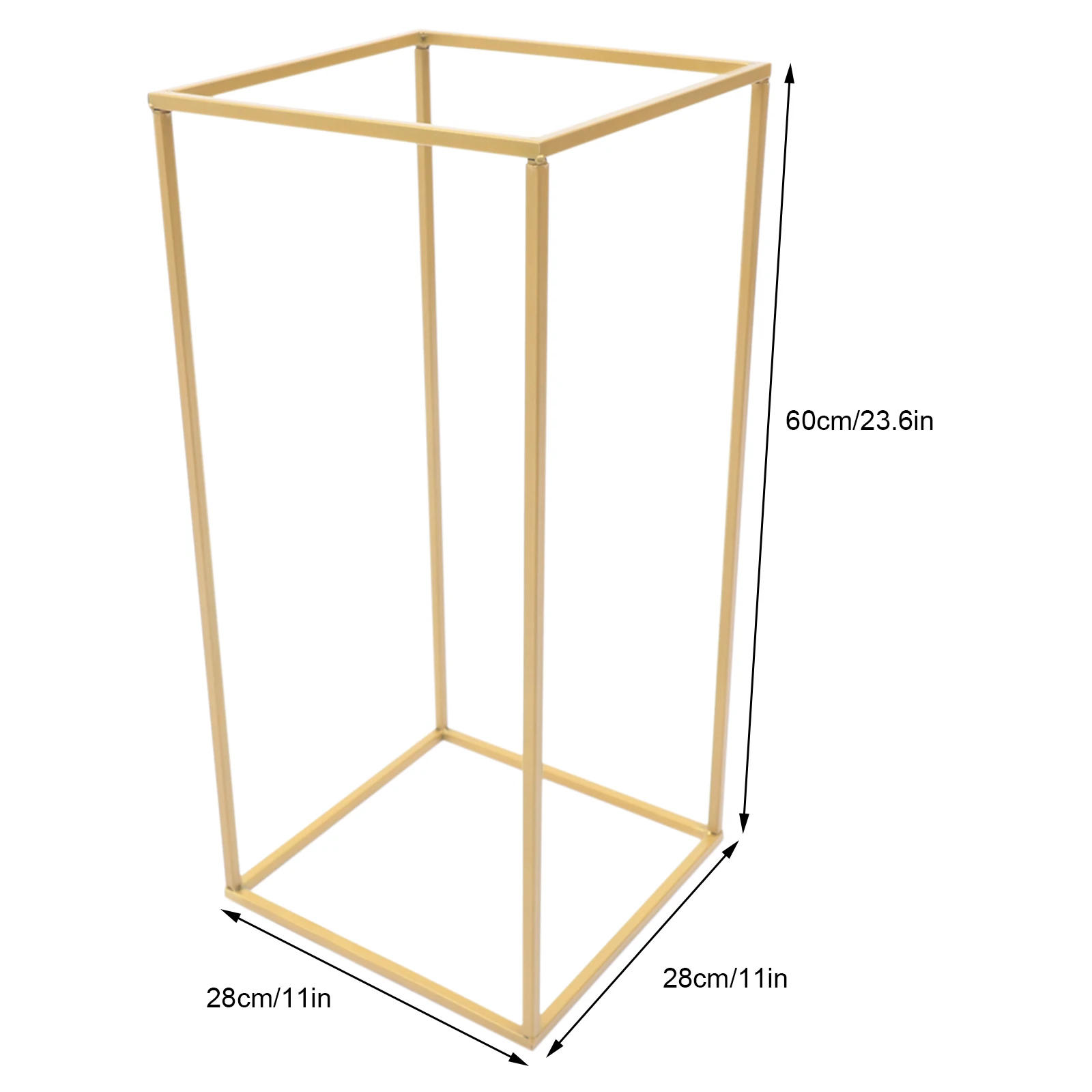 5 Stuks Gouden Vloer Stand Metalen Kolom Bloemenstandaard Bruiloft Decoratieve Rek Locatie 60 Cm