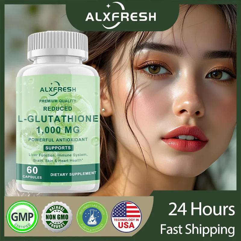 

Glutathione Capsules Whiten and Improve Skin Tone Hair and Nails Boost Immunity Liver Detoxification and Anti-aging Antioxidant