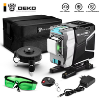 DEKO  New DKLL12tdP02 Series 12 Lines 3D Green Laser Level Horizontal&Vertical Cross Lines High-Precision, Auto Self-Leveling