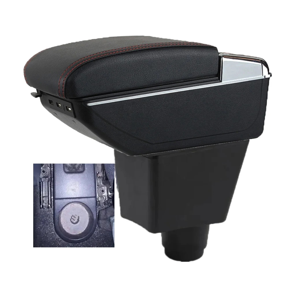 For Dacia Dokker Armrest Box Logan 2 Universal Car Central Armrest Storage Box cup holder ashtray modification accessories