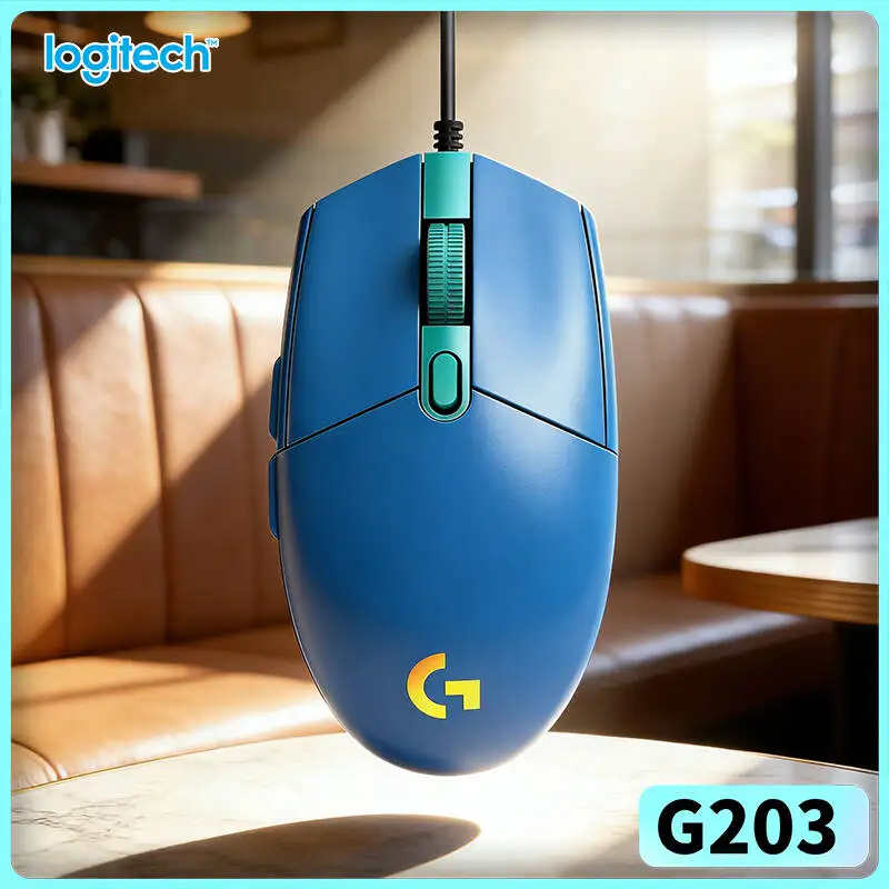 

Logitech G203 Prodigy Wired Gaming Mouse 8000 DPI RGB Lighting 6 Buttons On-Board Memory 1ms Response Windows Accurate