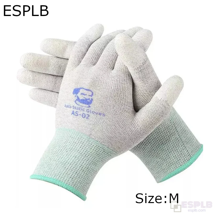 

MECHANIC M/L Carbon Fiber Gloves Anti-Static AS02 PU Coating Layer Mobile Phone Electronic Parts Repair Protective Gloves