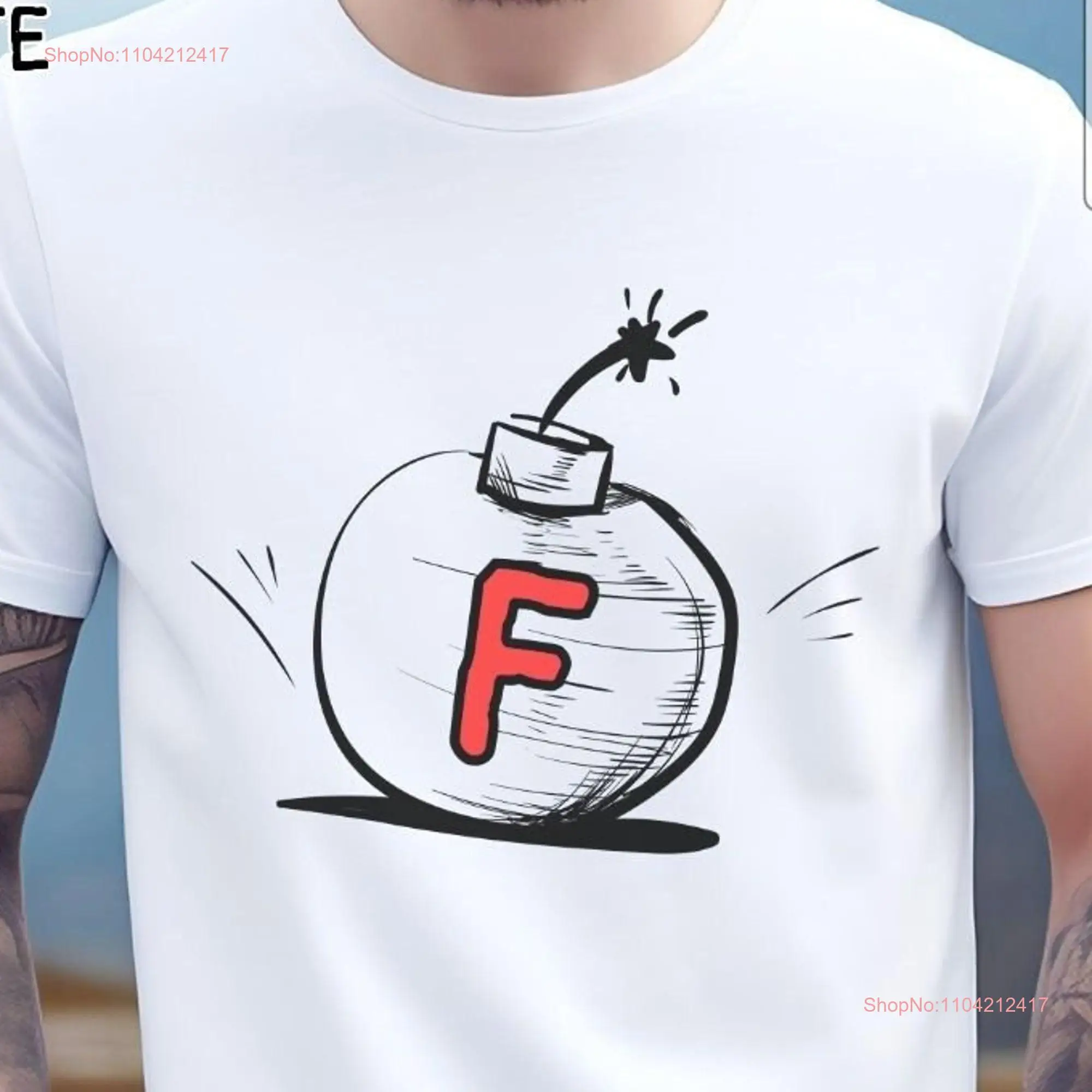 F Bomb T shirt Softstyle  Soft Crewneck Top Roomy Pullover Funny long or short sleeves