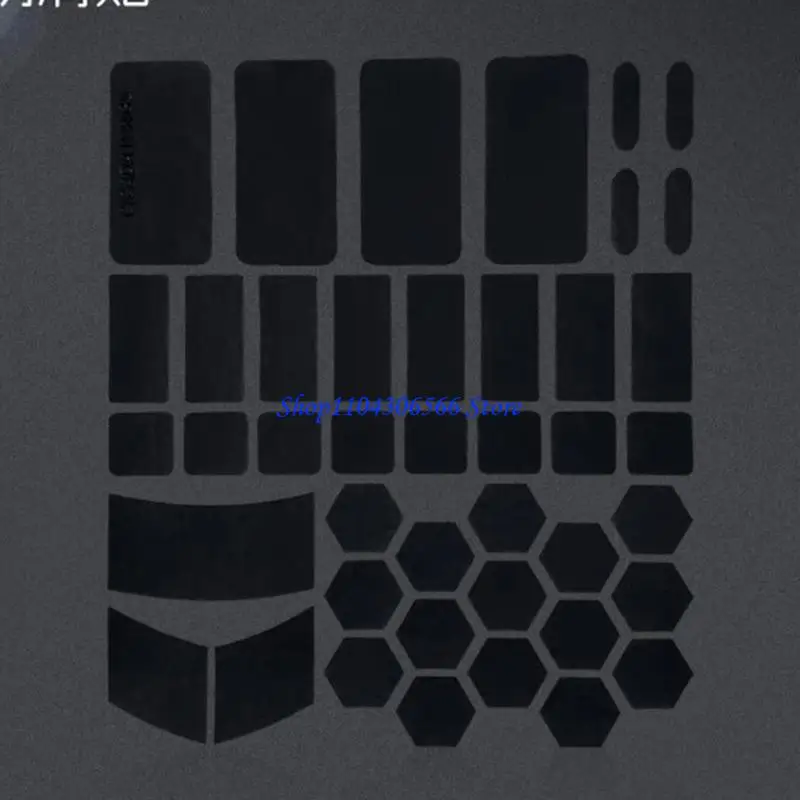 02DD 42pcs Nonslip Sweat Proof Silicone Pads for Keyboards and Mouse Stickers Set