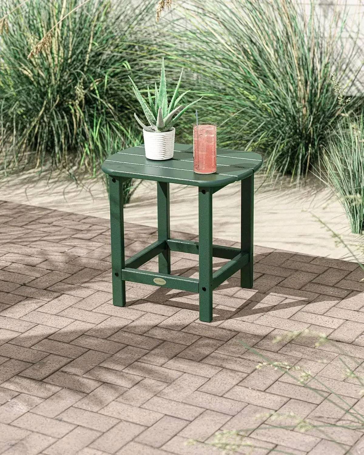 

promotion-SBT18GR South Beach 18" Outdoor Side Table, Green