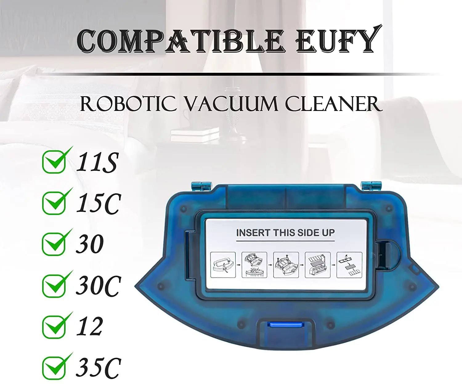 Dust bin Box Compatible for Eufy RoboVac 11S 15C 30 30C 35C 25C 12 15T 35C Robotic Vacuum Cleaner Replacement Part Accessorie