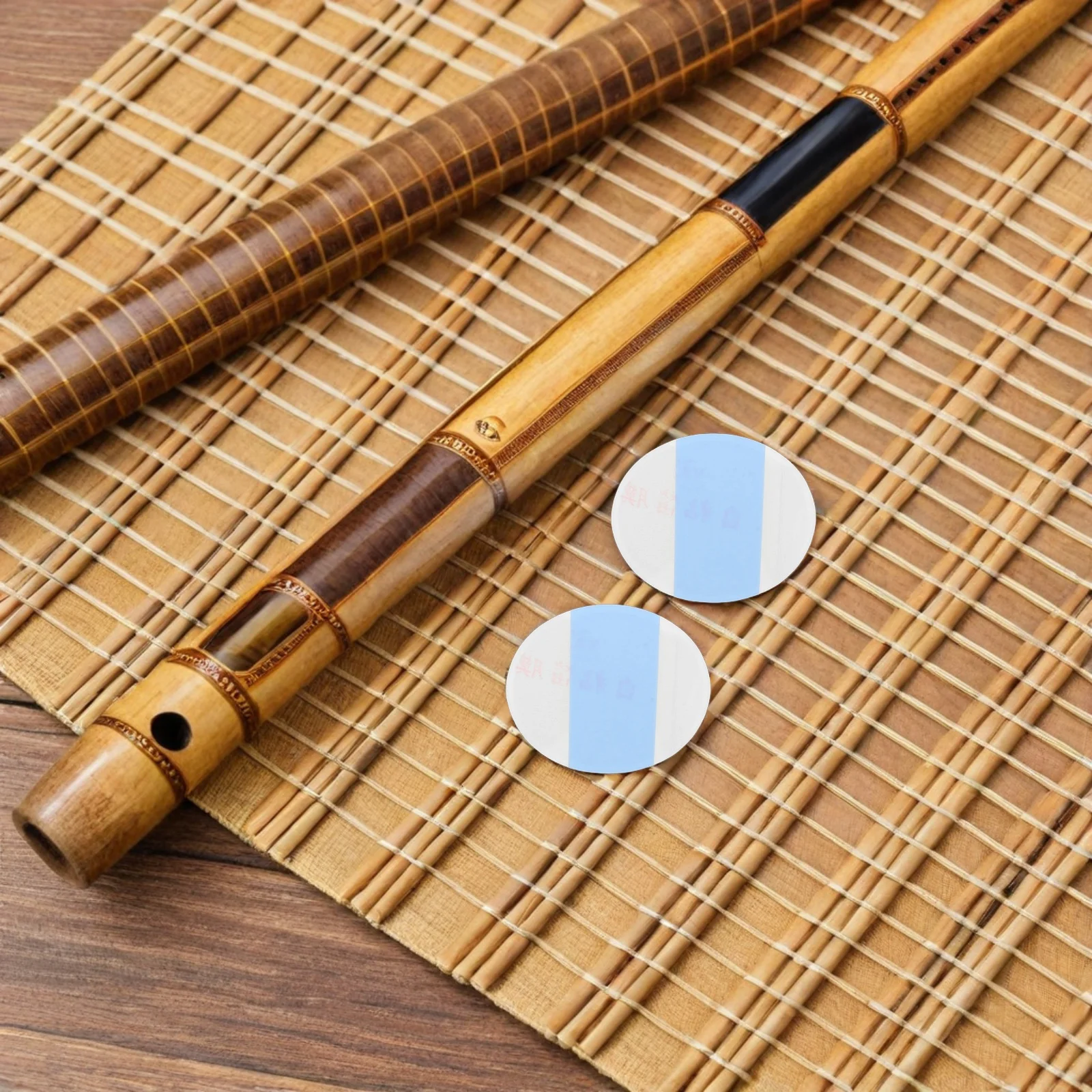 

20Pcs Flute Membrane Self-Adhesive Thin Oval Transparent Protective Film Bamboo Dizi Dimo Repair Stickers for Flute Practice