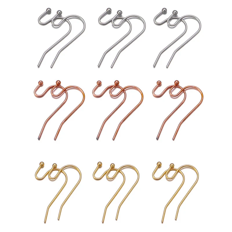 Stainless Steel Earrings Hook For Jewelry Making Hypoallergenic Women Dangle Cross Earring Clasps Fittings Diy Finding