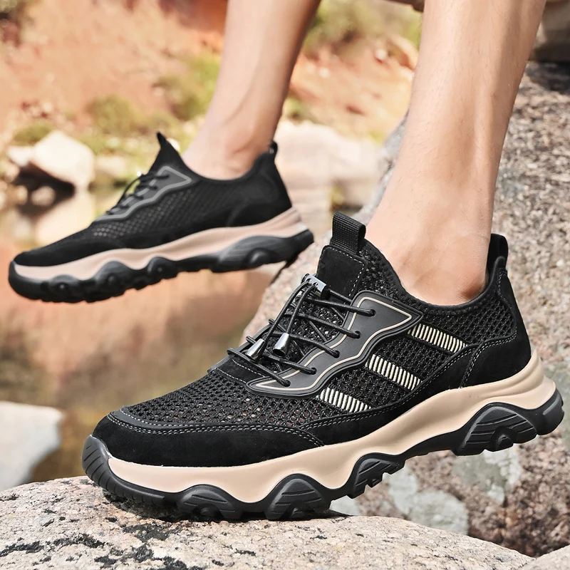 

Men's Outdoor Hiking Shoes Breathable Mesh Thick Soled Sports Leisure Shoes High-quality Brand Men's Oxford Shoes Versatile