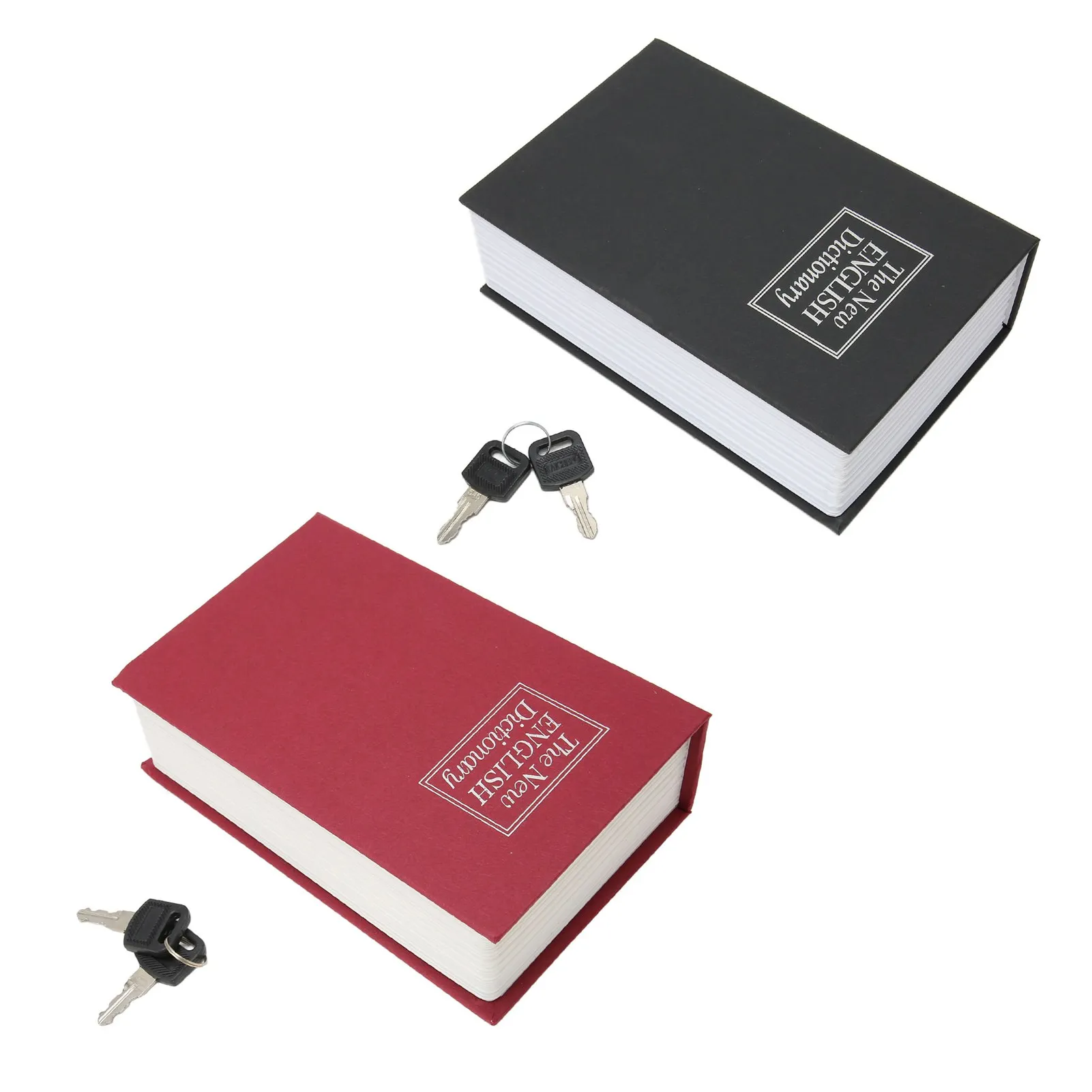 

Hidden Book Shaped Safe Box Moisture Resistant Stainless Steel Anti Theft Storage Case With Keys For Home Office Use