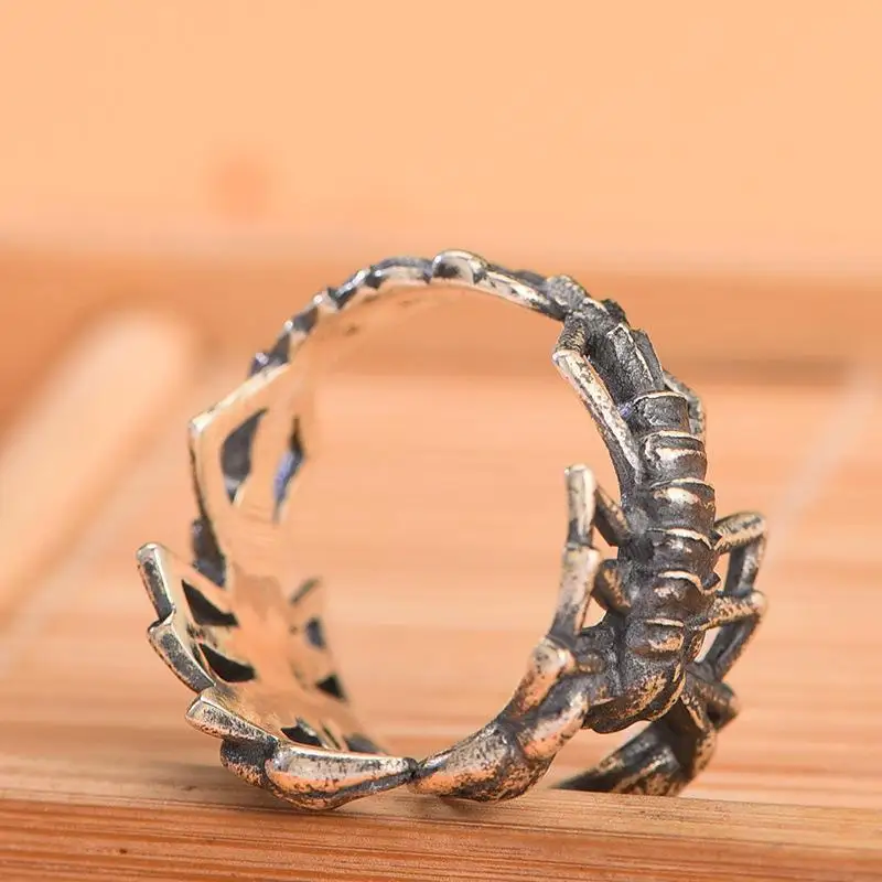 Imperious Personality Scorpion Open Ring Trend Skull Ring Men's and Women's Open Adjustable Size Ring Fashion Jewelry Wholesale