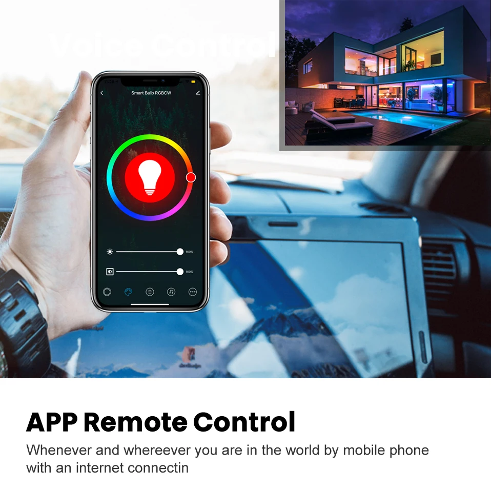 AVATTO Tuya WiFi/Zigbee Smart Bulb GU10 Spotlight 5W RGB LED Dimmable Lamp Work For Alexa Google Home Echo With Timer Function