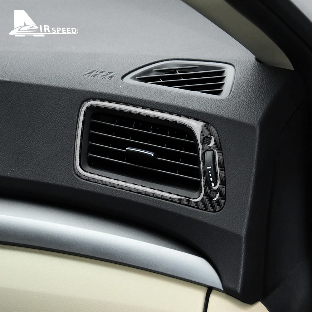 Real Soft Carbon Fiber Sticker for Acura ILX 2013 2014 2015 2016 2017 2018 2019 2020 2021 2022 LHD Car Co-Pilot Air Outlet Frame - view 3