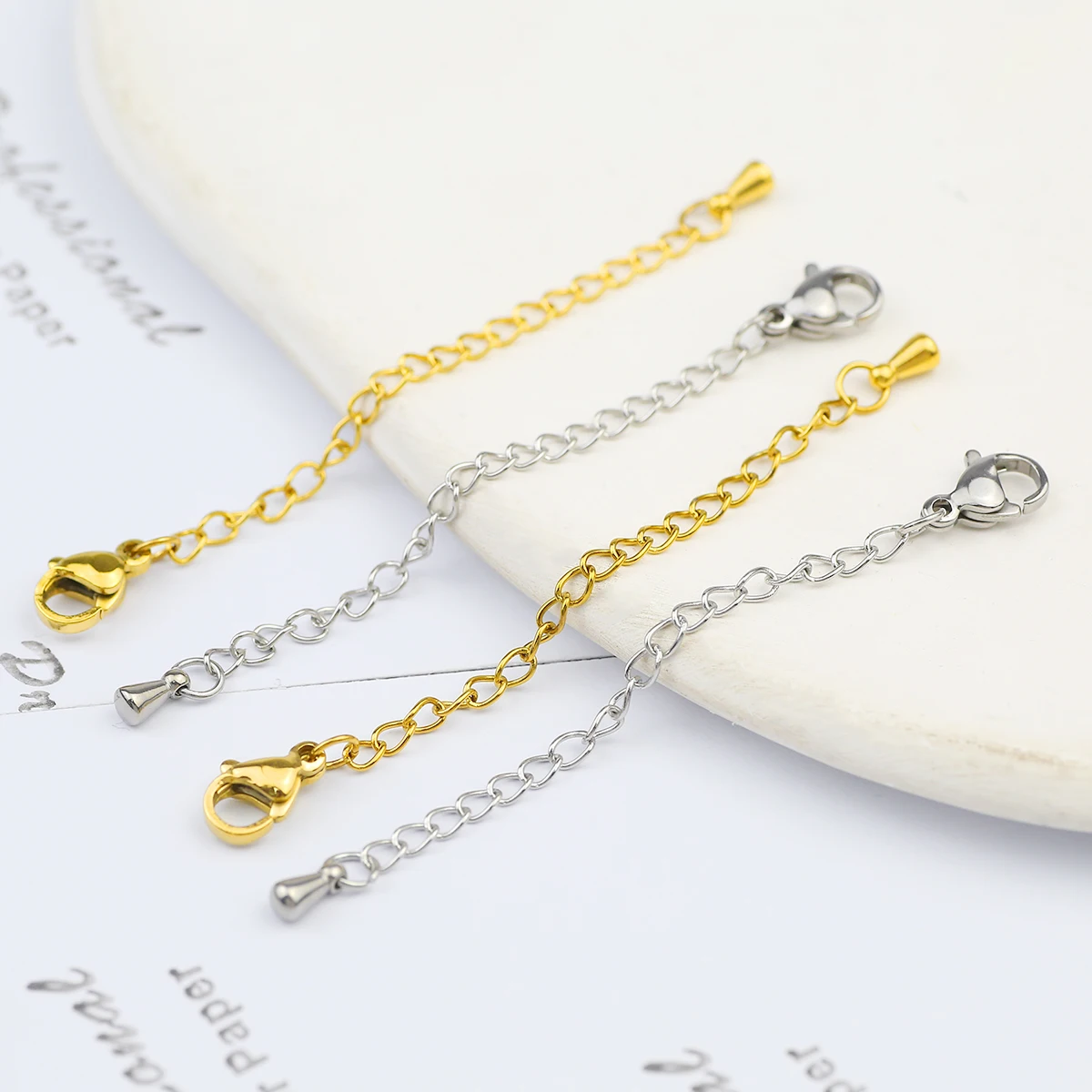 

5/10pcs/lot 65mm Extended Extension Tail Chain Lobster Clasps Connector for DIY Jewelry Making Findings Bracelet Necklace