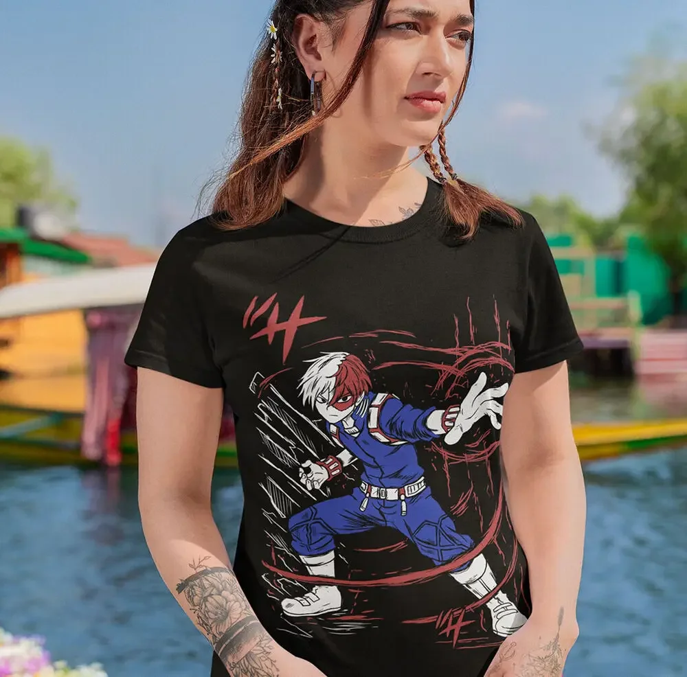 T-shirt Tpistolet oki Academia My Hero, Mha Toya Dine-Anime Gift, Chemise noire, Toutes tailles