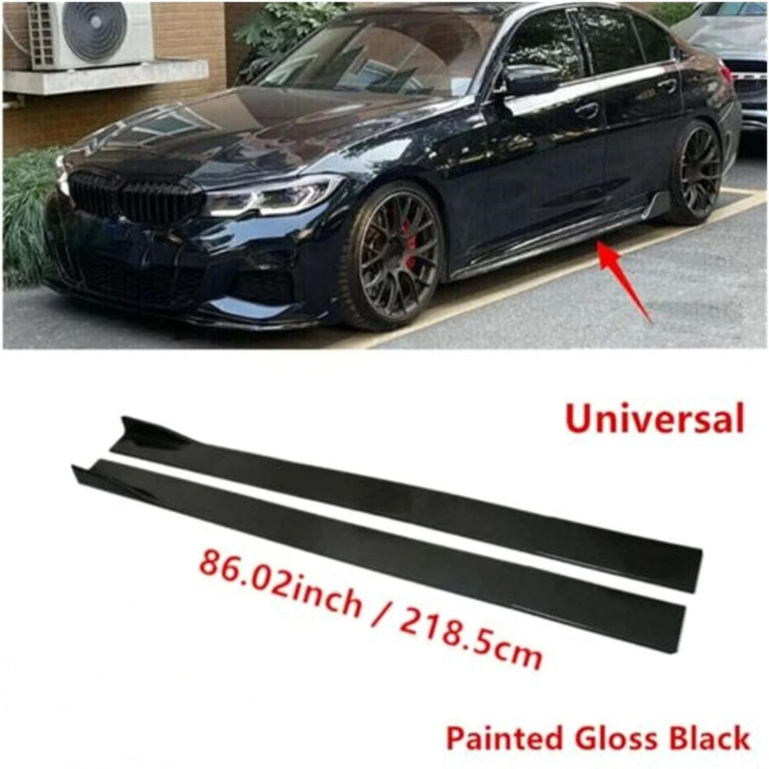 

Universal refit Car Side Skirt 8 Pcs Winglet Splitters Lip Side Spoiler For BMW For Audi For VW For Honda For Benz