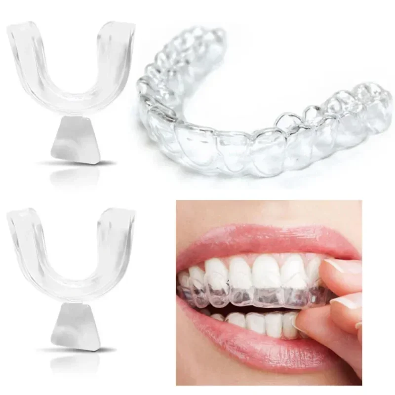 1/2Pair Anti Snoring Bruxism Sleeping Mouth Guard Night Guard Gum Shield Mouth Tray Stop Teeth Grinding Sleep Aid Health Care