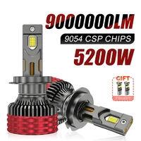 HYNBYZJ H4 H7 LED CANBUS H11 H1 H3 9005 HB3 9006 HB4 9007 9008 9012 Faros LED de Alta Potencia 5200W 6000K Bombilla de Faro para Auto 12V