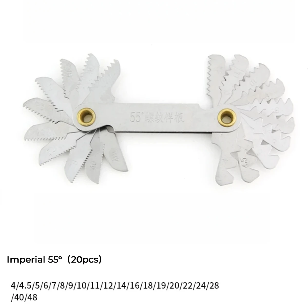 55-60 Degree Metric Inch US Thread Plug Gauge Carbon Steel Gear Tooth Screw Pitch Gauges Thread Pitch Measuring Tools